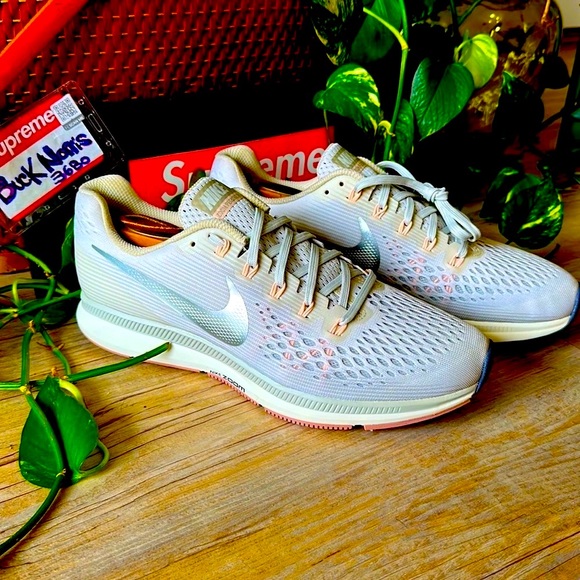 Nike Shoes - TODAY ONLY Nike Air Zoom Pegasus 34’ | Light Bone’ | Grey/white/pink/ Worn once
